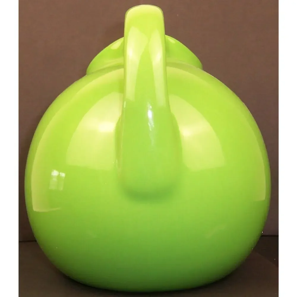 Vintage Hall China Chartreuse Green Tilted Ball Pitcher Ice Lip Model 633 USA
